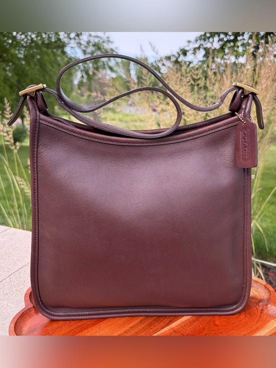 Coach Handbags - Vintage COACH Andrea Slim Mahogany Leather Hobo Shoulder Bag Rare 9073